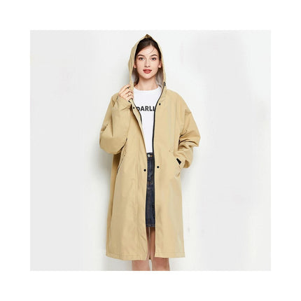 Women's Long Raincoats for Adults Raincoat Waterproof Rain Jacket Camping Hiking Outerwear