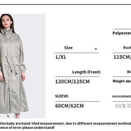 Women's Raincoats Long Waterproof Raincoat Poncho with Pocket windbreaker Jacket for Outdoor