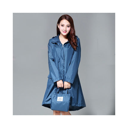 Womens Raincoats Waterproof Breathable Rain Jacket Long Outdoor Hiking Travel Raincoat-A