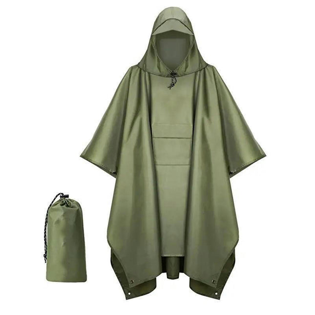 Raincoats Rain Poncho Multifunctional Waterproof Raincoat with Hood for Adult Outdoor Hiking Poncho