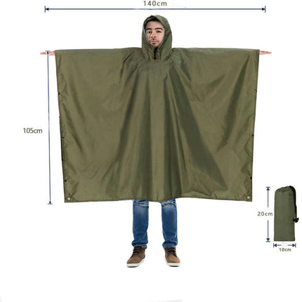 Raincoat,Multifunctional Raincoat with Hood Hiking Lightweight Poncho Outdoor Camping