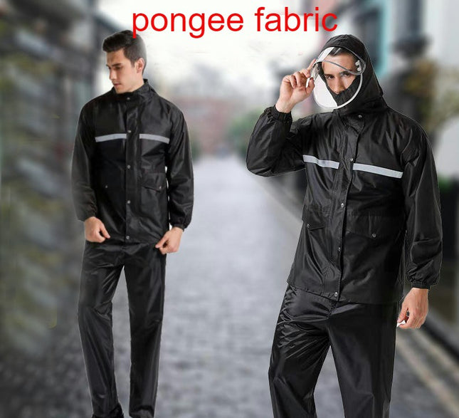 Rain suit,Reflective Men's Raincoats, Lightweight Rain Gear, Waterproof Rain Jacket with Pants