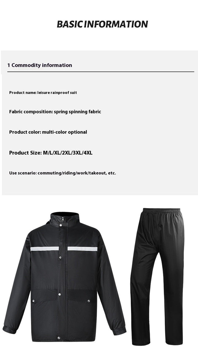 Outdoor Waterproof Reflective Raincoats for Men And Women Raincoat Set Rain Suit Jacket
