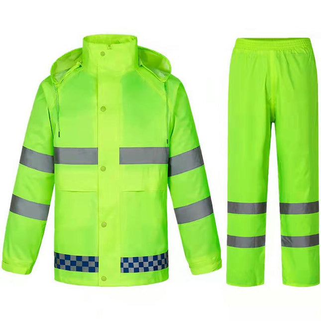 Men's Reflective Raincoats Women's Raincoats Raincoat Outdoor Waterproof Rain Suit Jacket Trouser Suit