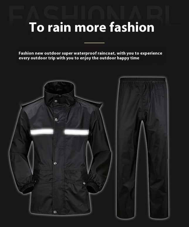 Raincoats Waterproof and Windproof Rain Jacket Reflective Raincoat and Rain Pants Outdoor Raincoat Suit
