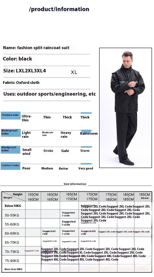Raincoats,Rain Suits for Men Waterproof Work Heavy Duty Rain Suit Raincoat and Rain Pants