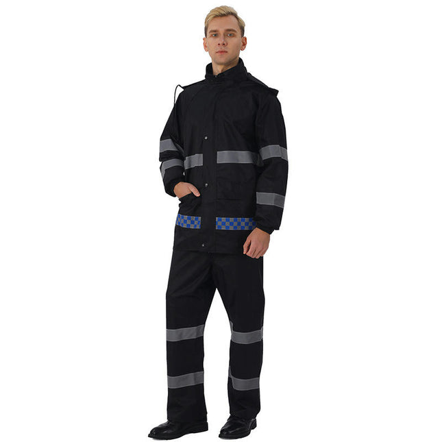 Reflective Rain Suits Outdoor Work Waterproof Rain Jacket Rain Pants Raincoat for Men Women