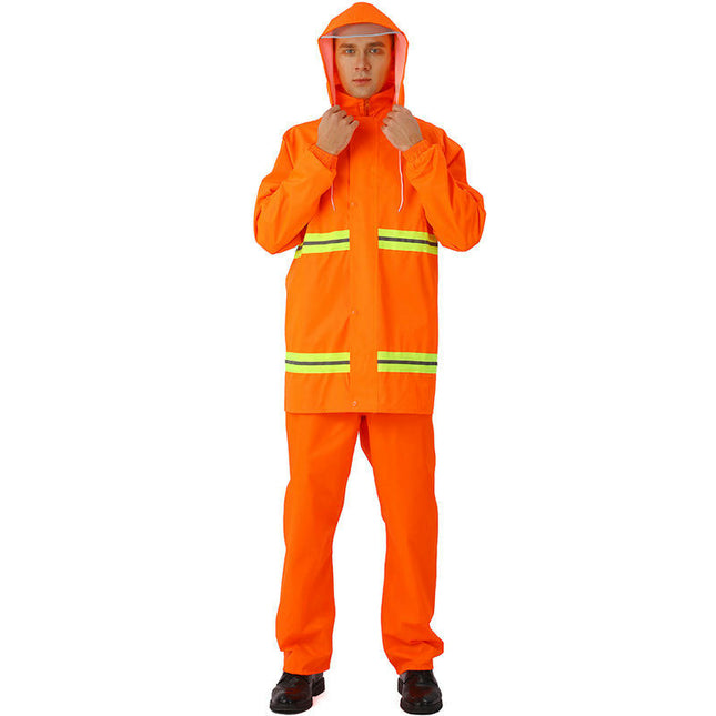 Raincoat Set Waterproof Rain Suits Lightweight Hiking Hooded Coat Jacket for Outdoor