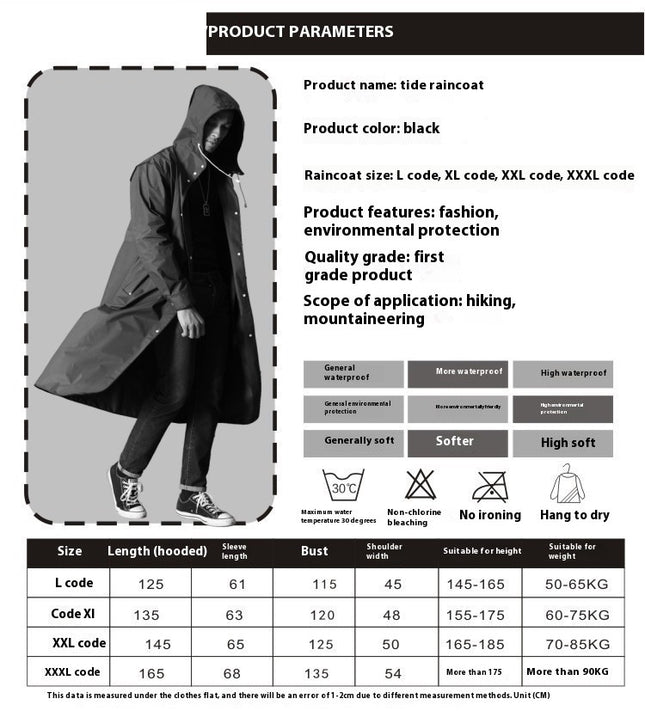 Raincoat Portable Ponchos,Waterproof EVA Rain Jacket for Men and Women Rain Poncho for Outdoor