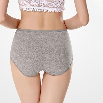 Women's Underwear Cotton Mid Waisted Ladies Panties Full Coverage Briefs 5 Pack