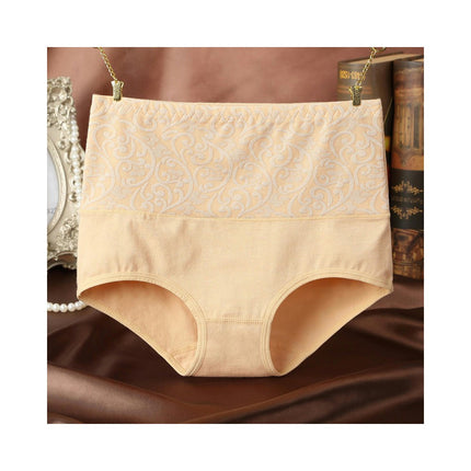 Women's Cotton Underwear Full Coverage High Waisted Stretch Briefs 5 Pack