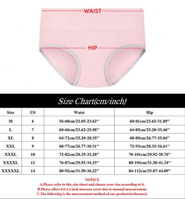 Women's Cotton High Waisted Panties Full Coverage Briefs 5 Pack 1