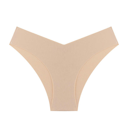 Seamless Underwear for Women Sexy No Show Bikini Panties V-shaped Briefs