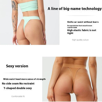 Thongs for Women Sexy No Show Breathable Underwear Stretch Straps T-Back Tangas Panties