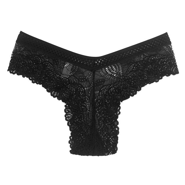 Women Lace Panties Sexy Hipster Underwear V-Shape Waist Thongs