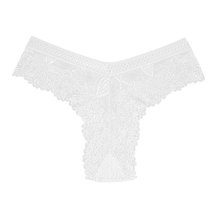 Women Lace Panties Sexy Hipster Underwear V-Shape Waist Thongs
