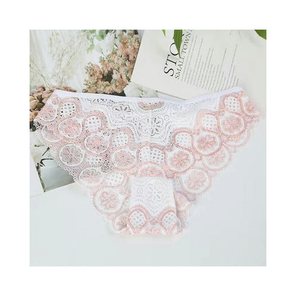 Women's Sexy Underwear Lace Panties Mid Waisted Breathable Brief