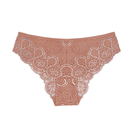 Women's Sexy Underwear Lace Panties Mid Waisted Breathable Brief