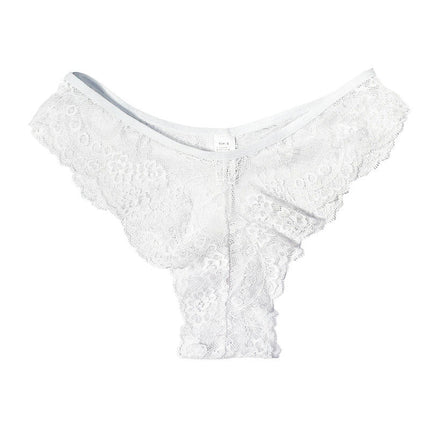 Women's Breathable Lace Brief Half Back Coverage Panties
