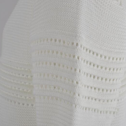 Solid Color Knit Bottom Sweater Long Sleeve Pit Stripe Pullover Sweater Woman