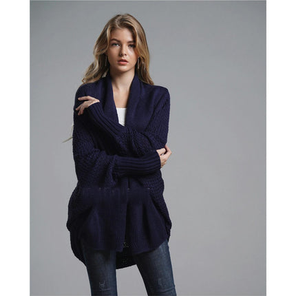 Women's Cardigan Batwing Sleeve Knit Oversized Long Cardigan Sweater Jacket