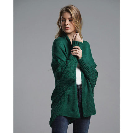 Women's Cardigan Batwing Sleeve Knit Oversized Long Cardigan Sweater Jacket