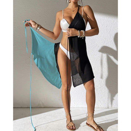 Womens Crochet Cover Up Sleeveless Swimsuit Coverup Hollow Out Beach Dress