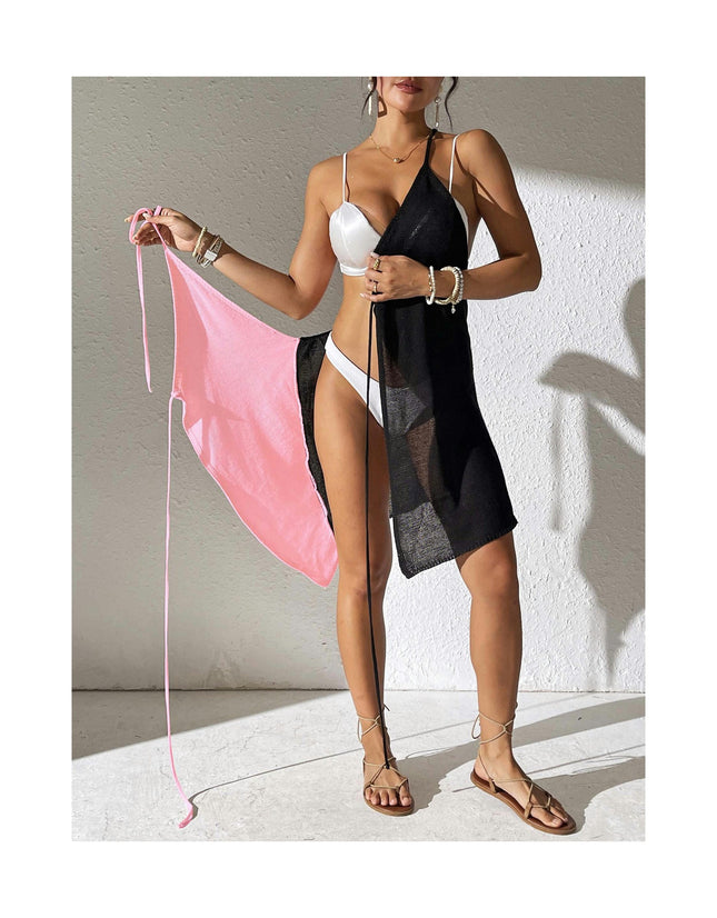Womens Crochet Cover Up Sleeveless Swimsuit Coverup Hollow Out Beach Dress