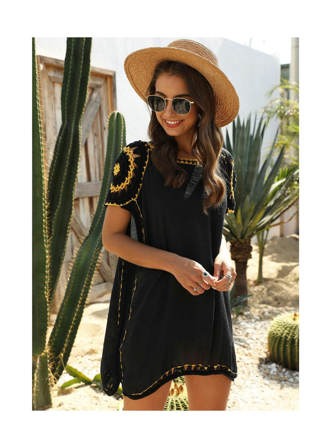 Swimsuit Coverup for Women Crochet Dress Cut Out Bikini Cover Ups