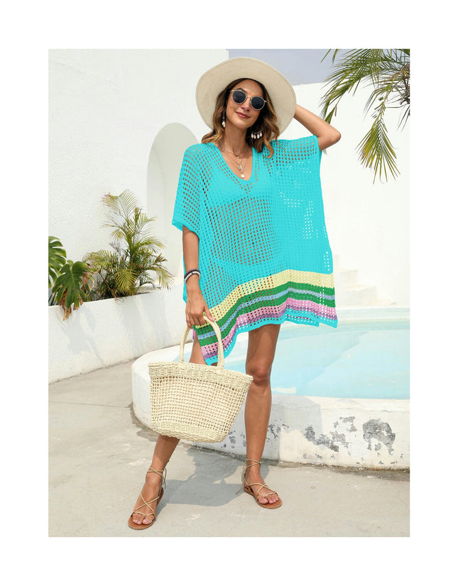 Womens Beach Cover Up Hollow Out Crochet Swimsuit Coverups Bikini Beachwear Dress