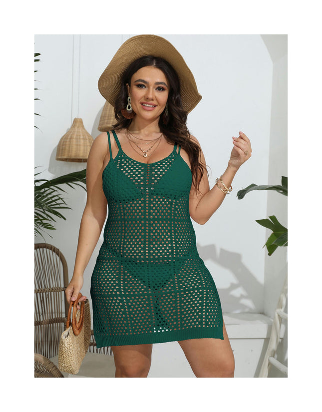 Womens Swimwear Cover Ups Summer Crochet Hollow Out Knit Bathing Suit Beach Dresses