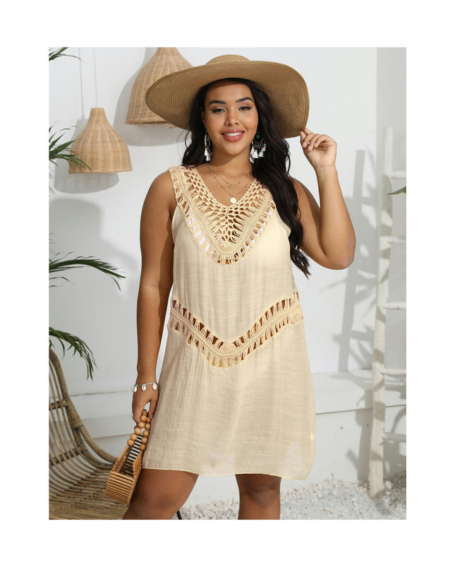 Womens Swimsuit Cover Up Hollow Out Swimwear Beach Bathing Suit Bikini Coverups
