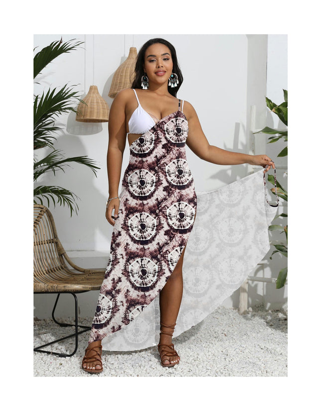 Womens Spaghetti Strap Backless Beach Dress Swimwear Bikini Cover Up