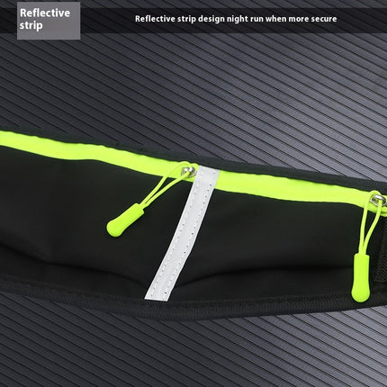 Running Belt for Women Men with 3-Zipper Pockets Adjustable Sports Belt Waist Bag for Hiking Running and Cycling