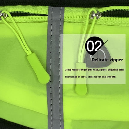 Running Belt for Women Men with 3-Zipper Pockets Adjustable Sports Belt Waist Bag for Hiking Running and Cycling