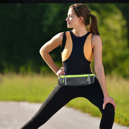 Running Belt for Women Men with 3-Zipper Pockets Adjustable Sports Belt Waist Bag for Hiking Running and Cycling