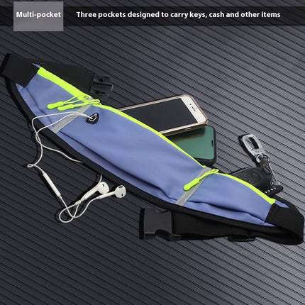Running Belt for Women Men with 3-Zipper Pockets Adjustable Sports Belt Waist Bag for Hiking Running and Cycling