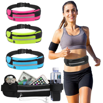 Waterproof Fanny Pack with Water Bottle Holder Belt Bag Crossbody Bag for Women Men Outdoor Hiking Running