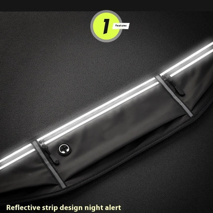 Reflective Fanny Pack Men Women Waist Bag Waterproof Running Belt Bag Sports Outdoor Waist Pouch