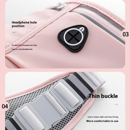 Running Belt for Phone Outdoor Sports Waist Bag for Women Men Waterproof Waist Pack Reflective Fanny Pack