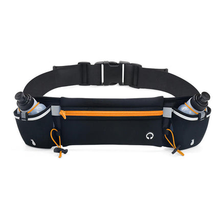 Running Belt with 2 Water Bottles Lightweight Mobile Phone Holder Waist Belt Fanny Pack Bag for Outdoor Sport