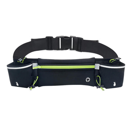 Running Belt with 2 Water Bottles Lightweight Mobile Phone Holder Waist Belt Fanny Pack Bag for Outdoor Sport