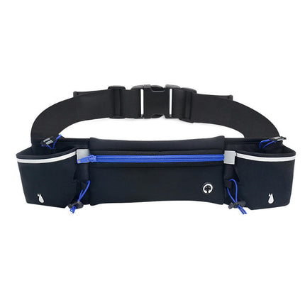 Running Belt with 2 Water Bottles Lightweight Mobile Phone Holder Waist Belt Fanny Pack Bag for Outdoor Sport