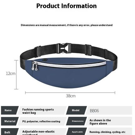 Running Belt Waist Pack, Sports Runner Bag Pouch Adjustable Fanny Pack Waist Bag for Men Women Hiking Jogging