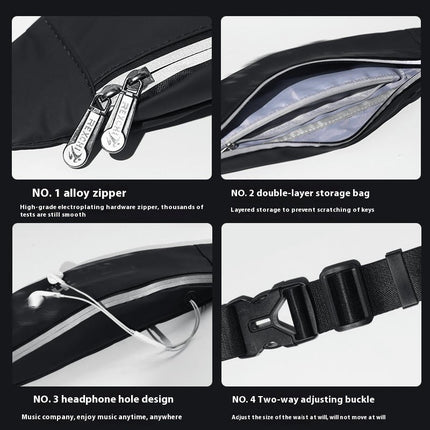 Running Belt Waist Pack, Sports Runner Bag Pouch Adjustable Fanny Pack Waist Bag for Men Women Hiking Jogging