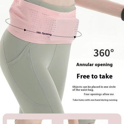 Running Belt with Pockets, Outdoor Sports Workout Fanny Pack,Waist Pack for Runners Gym Workouts