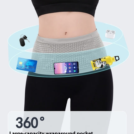 Running Belt with Pockets, Outdoor Sports Workout Fanny Pack,Waist Pack for Runners Gym Workouts-A