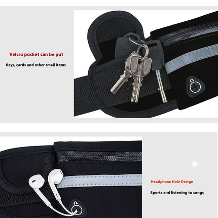 Unisex Running Belt Travel Money Belt Fanny Pack, Waist Pack for Women and Men Security Pockets and Zipper