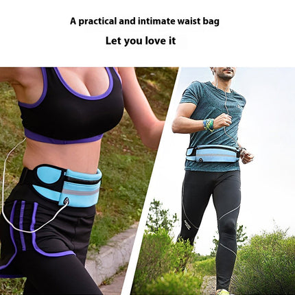 Unisex Running Belt Travel Money Belt Fanny Pack, Waist Pack for Women and Men Security Pockets and Zipper