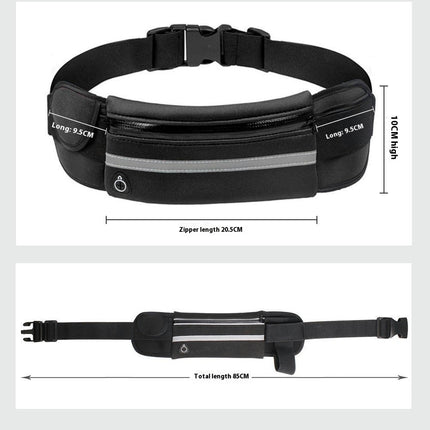 Unisex Running Belt Travel Money Belt Fanny Pack, Waist Pack for Women and Men Security Pockets and Zipper